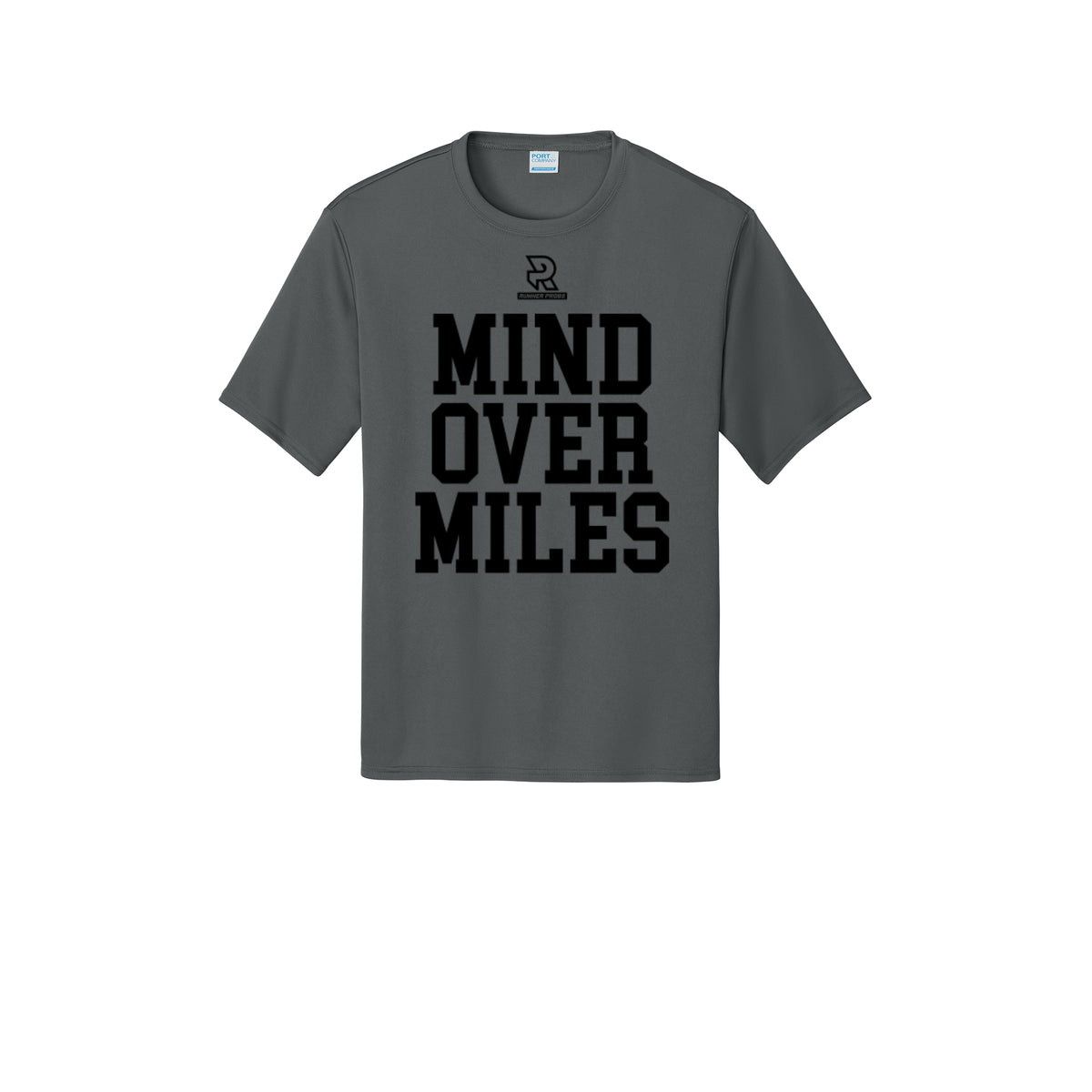 MIND OVER MILES (Black) - Short Sleeve Performance Tee