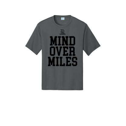 MIND OVER MILES (Black) - Short Sleeve Performance Tee