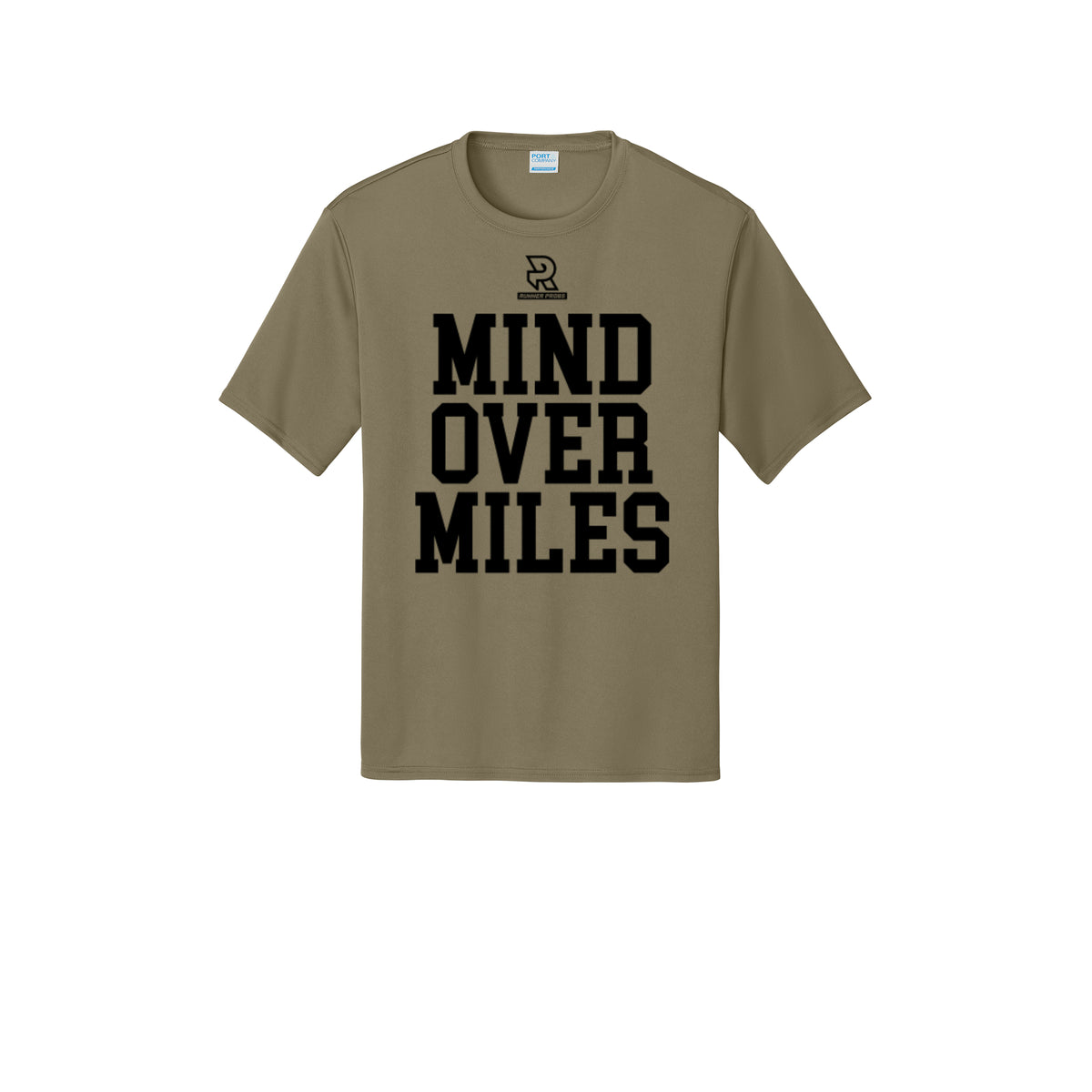 MIND OVER MILES (Black) - Short Sleeve Performance Tee