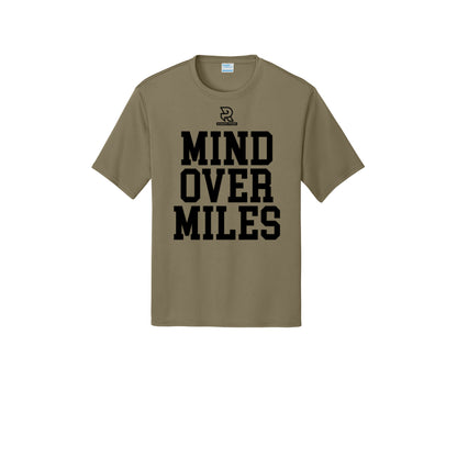 MIND OVER MILES (Black) - Short Sleeve Performance Tee