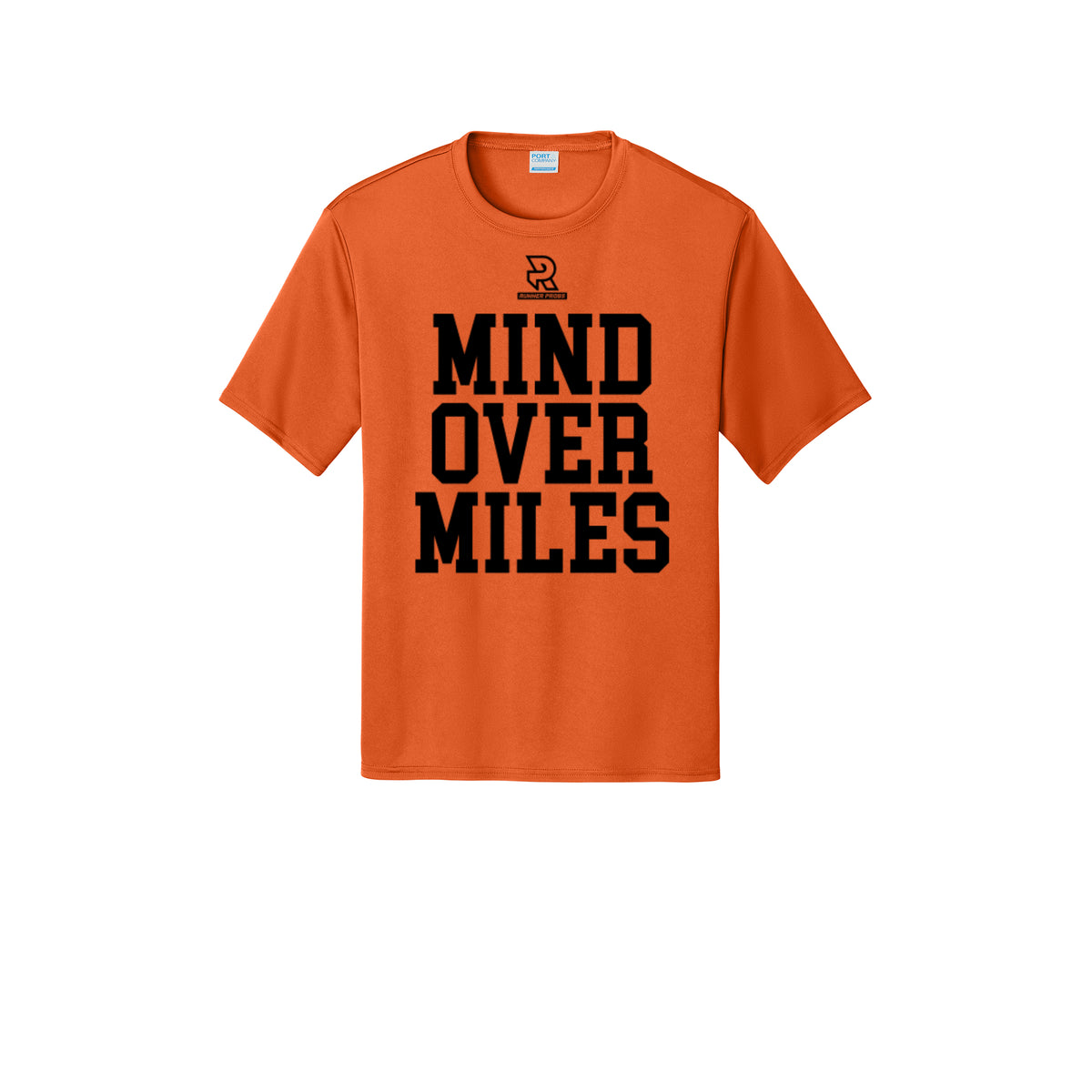 MIND OVER MILES (Black) - Short Sleeve Performance Tee