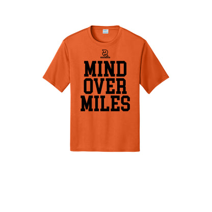 MIND OVER MILES (Black) - Short Sleeve Performance Tee