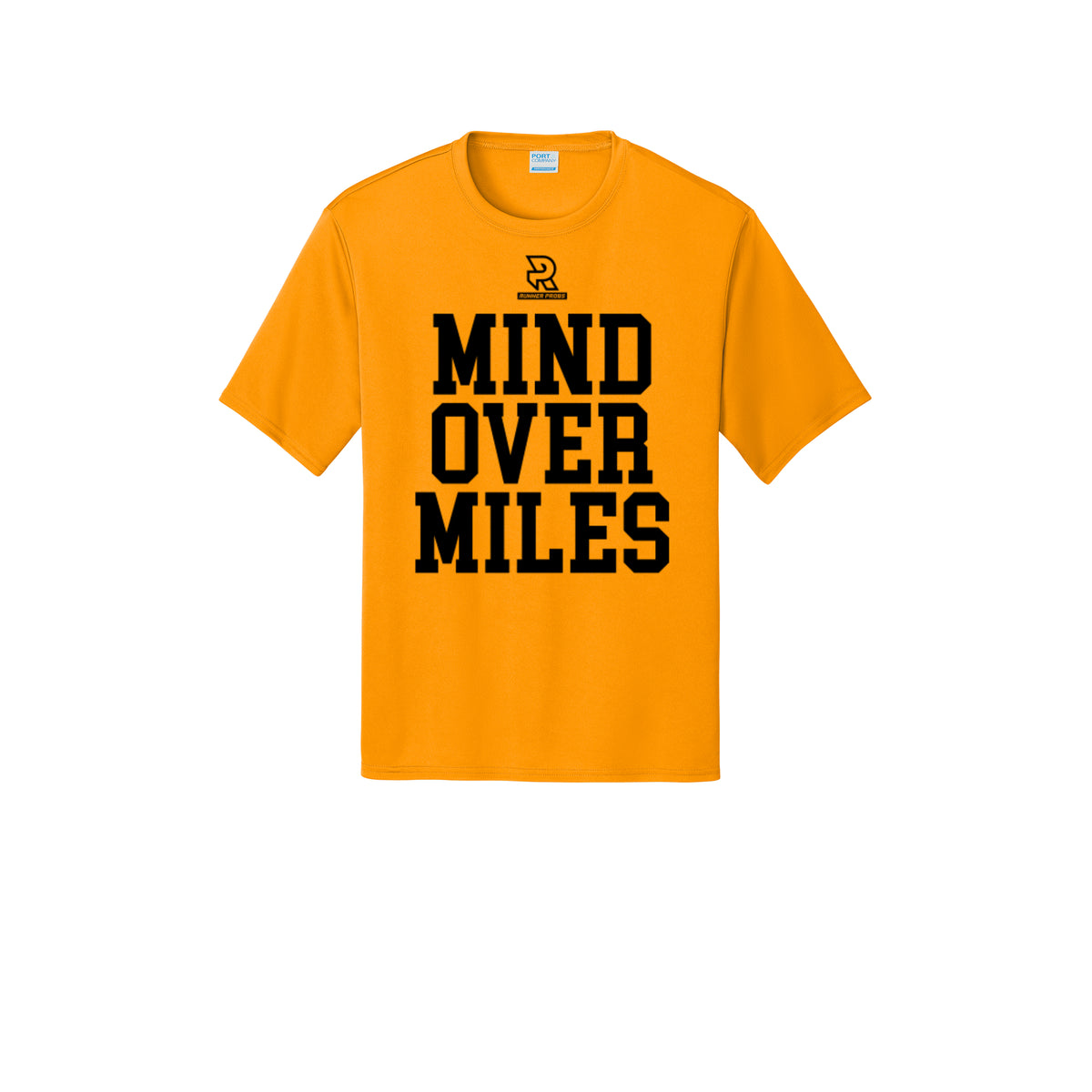 MIND OVER MILES (Black) - Short Sleeve Performance Tee