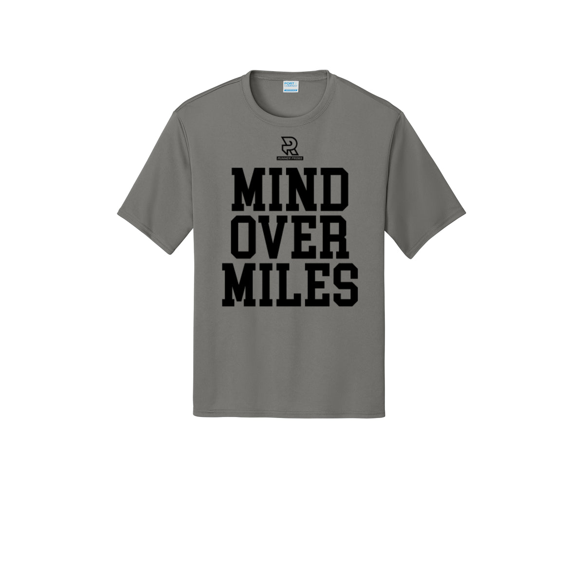 MIND OVER MILES (Black) - Short Sleeve Performance Tee