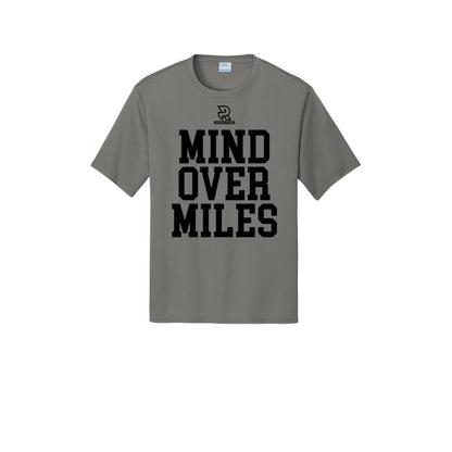 MIND OVER MILES (Black) - Short Sleeve Performance Tee