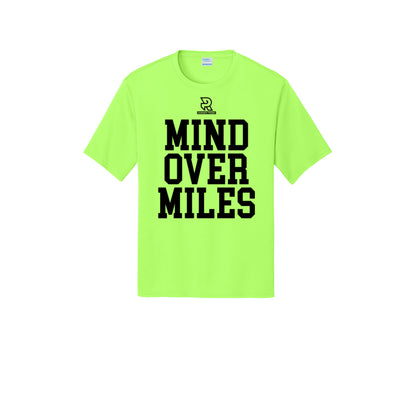 MIND OVER MILES (Black) - Short Sleeve Performance Tee