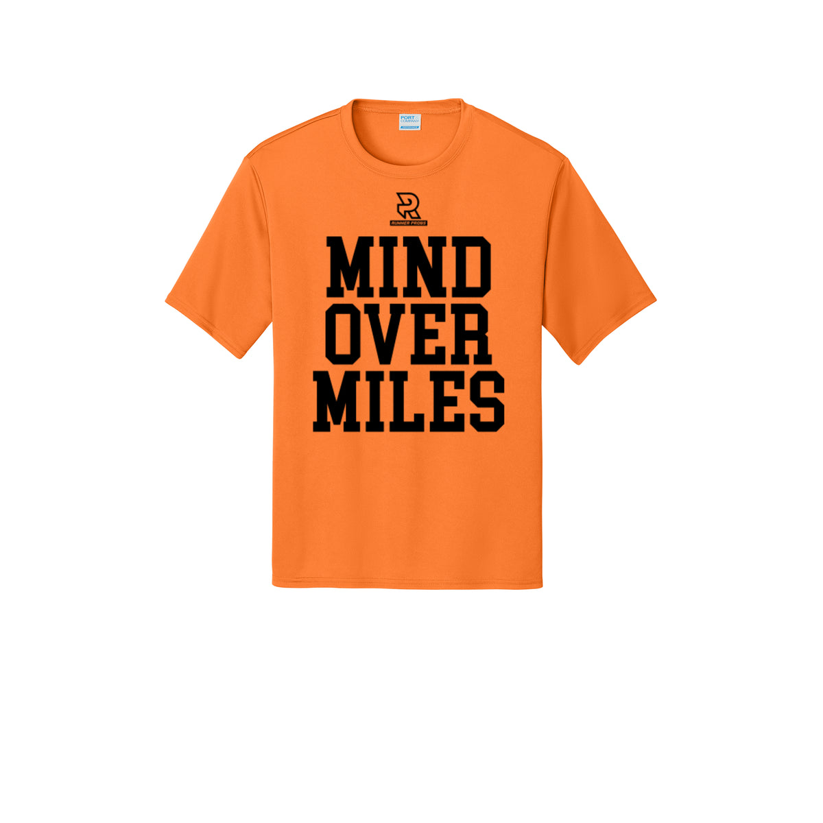 MIND OVER MILES (Black) - Short Sleeve Performance Tee