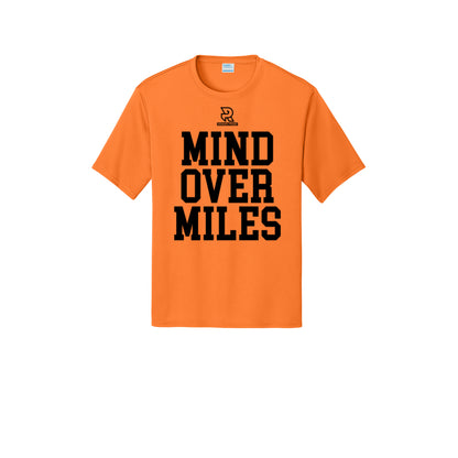 MIND OVER MILES (Black) - Short Sleeve Performance Tee