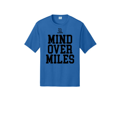MIND OVER MILES (Black) - Short Sleeve Performance Tee