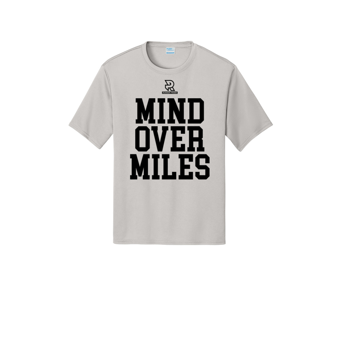MIND OVER MILES (Black) - Short Sleeve Performance Tee