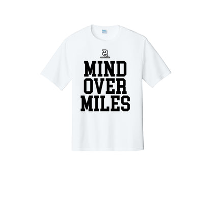 MIND OVER MILES (Black) - Short Sleeve Performance Tee