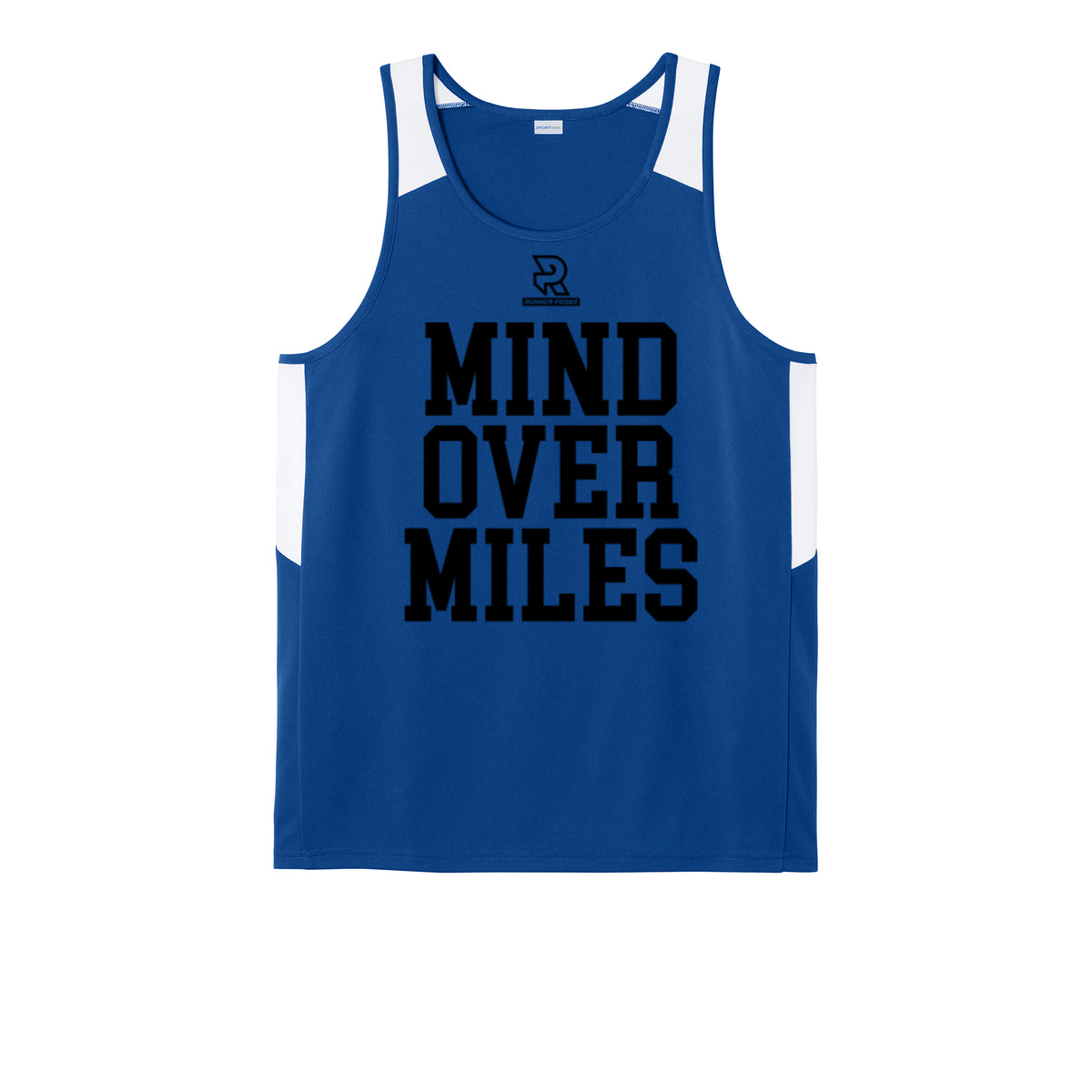 MIND OVER MILES (Black) - Mens Club Track Tank