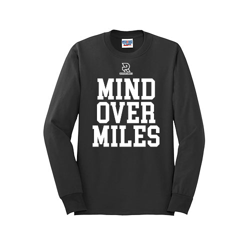 MIND OVER MILES (White) - Long Sleeve 50/50 Tee
