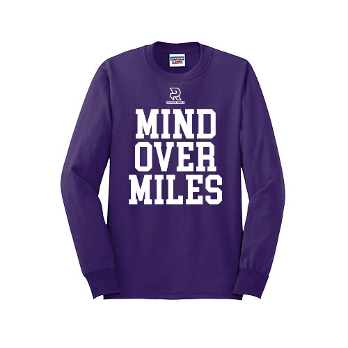 MIND OVER MILES (White) - Long Sleeve 50/50 Tee