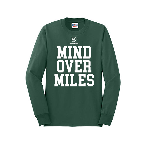 MIND OVER MILES (White) - Long Sleeve 50/50 Tee