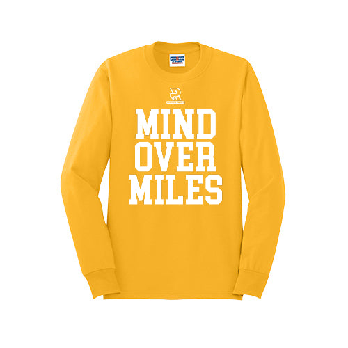 MIND OVER MILES (White) - Long Sleeve 50/50 Tee