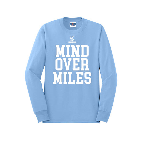MIND OVER MILES (White) - Long Sleeve 50/50 Tee