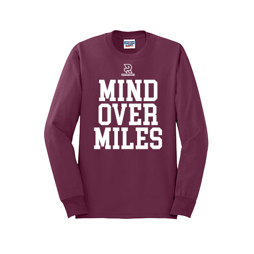 MIND OVER MILES (White) - Long Sleeve 50/50 Tee