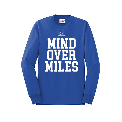 MIND OVER MILES (White) - Long Sleeve 50/50 Tee