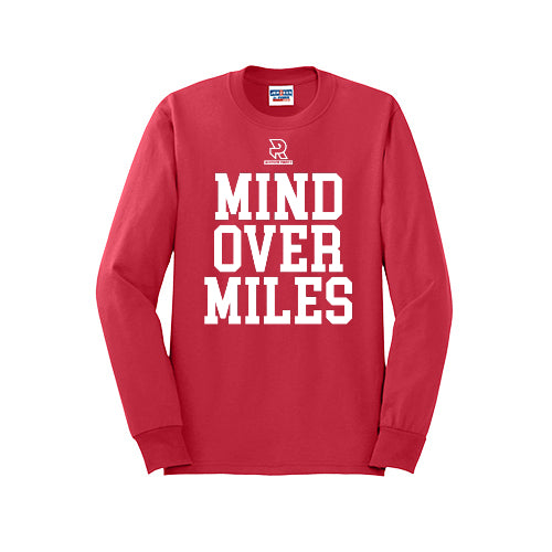 MIND OVER MILES (White) - Long Sleeve 50/50 Tee