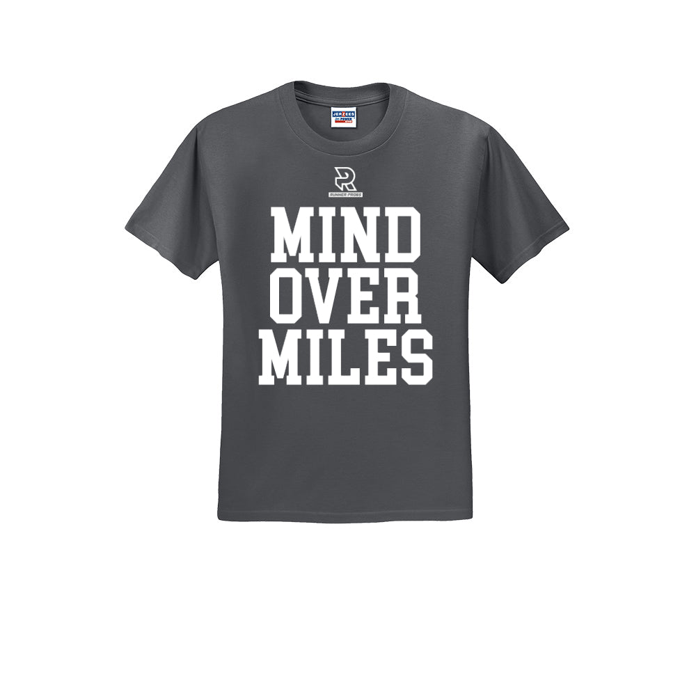 MIND OVER MILES (White) - Short Sleeve Cotton Tee