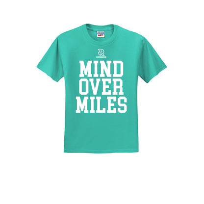MIND OVER MILES (White) - Short Sleeve Cotton Tee