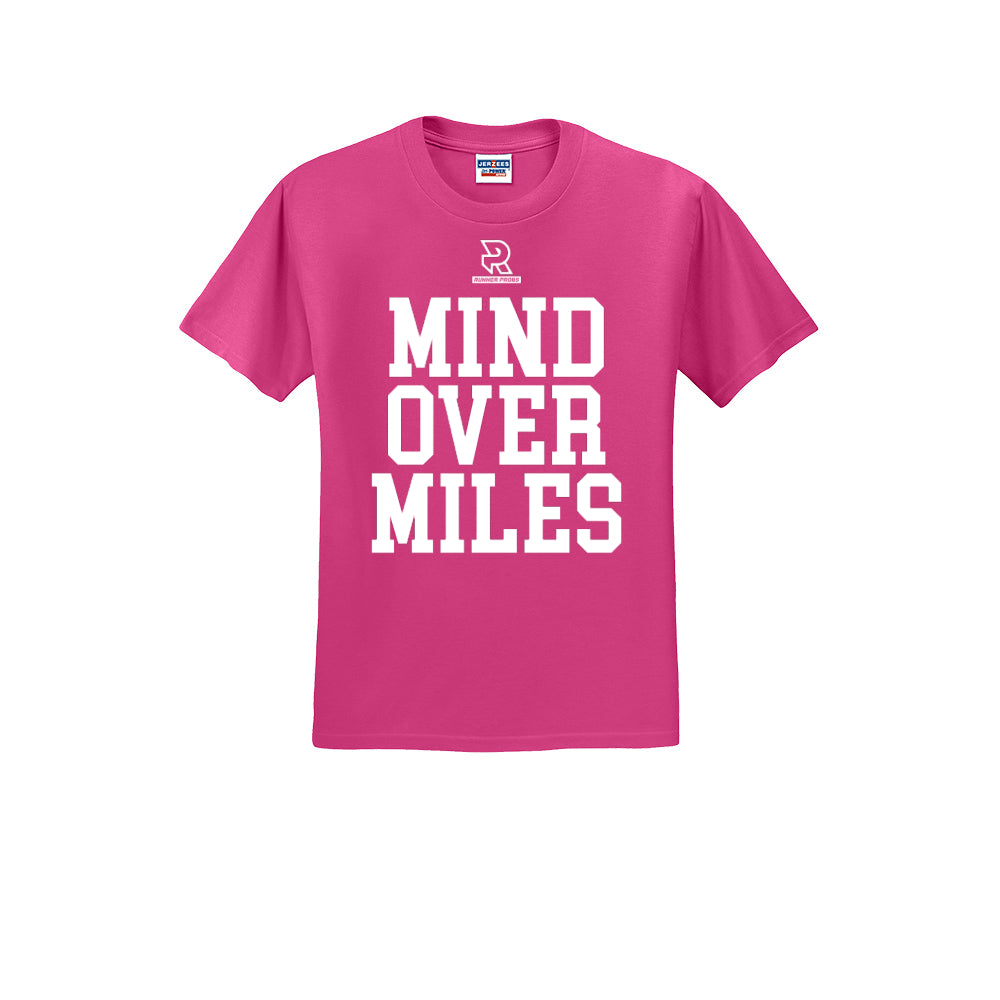 MIND OVER MILES (White) - Short Sleeve Cotton Tee