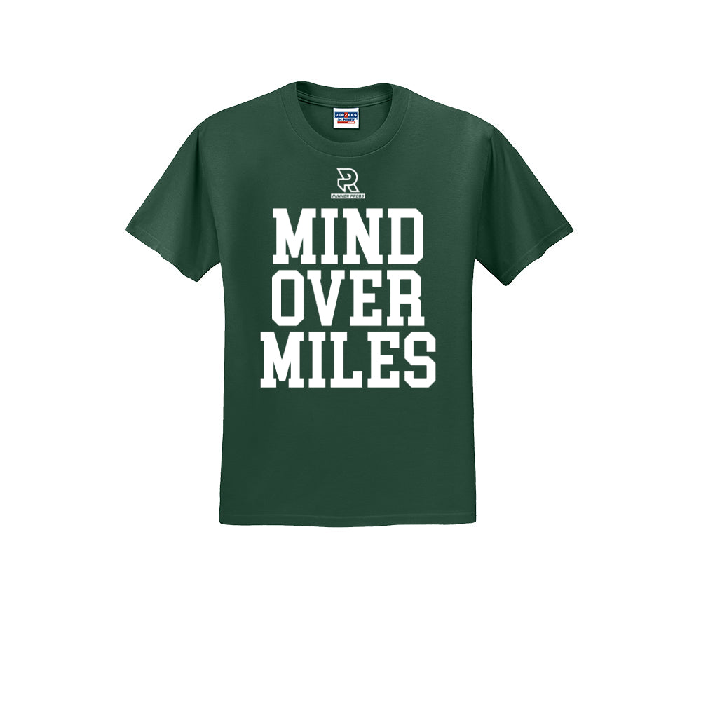 MIND OVER MILES (White) - Short Sleeve Cotton Tee