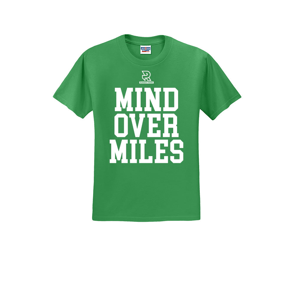 MIND OVER MILES (White) - Short Sleeve Cotton Tee