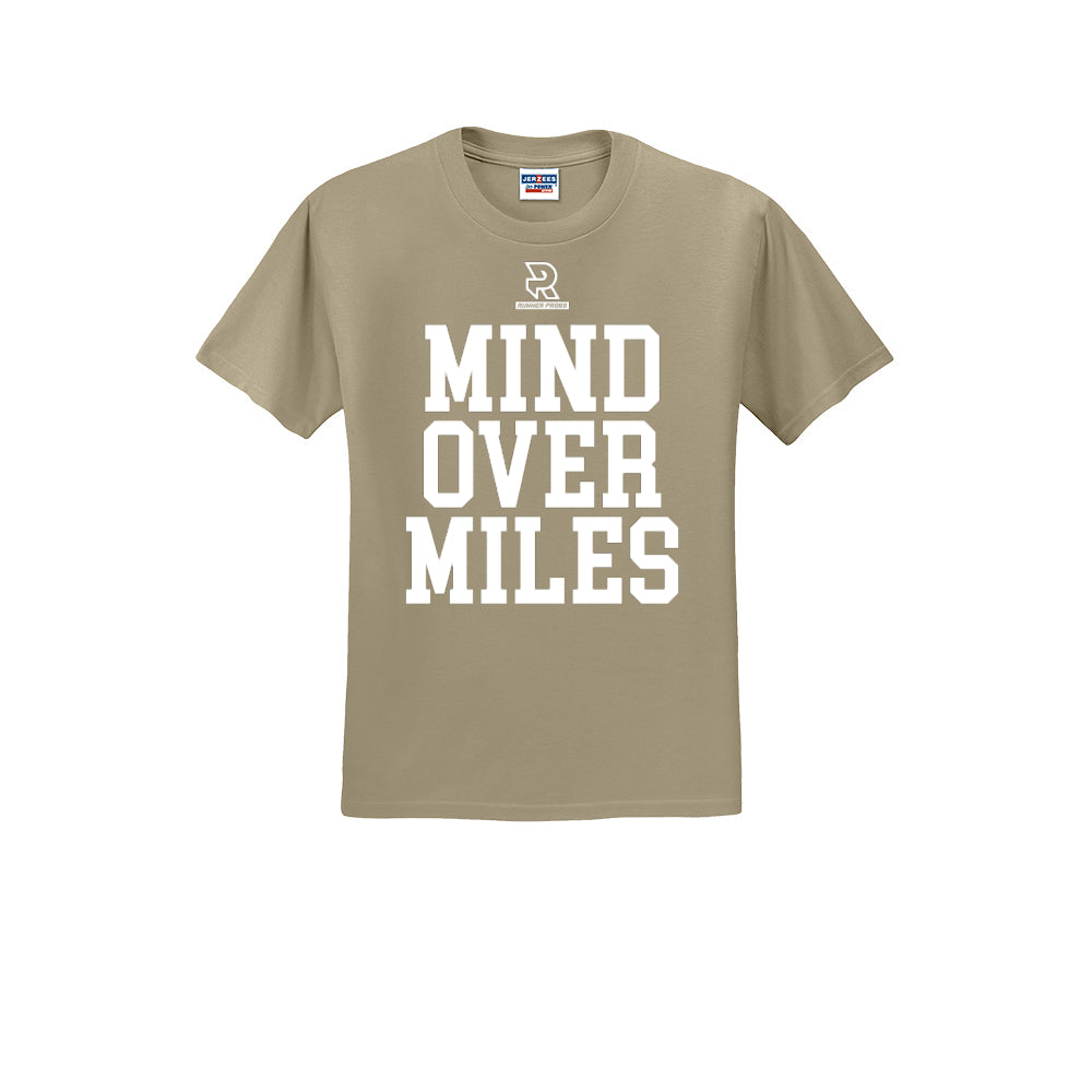 MIND OVER MILES (White) - Short Sleeve Cotton Tee