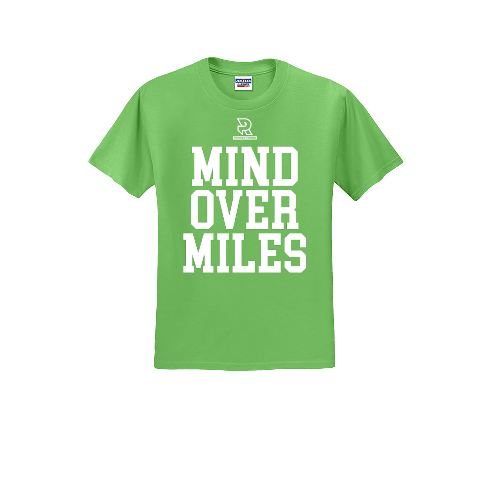 MIND OVER MILES (White) - Short Sleeve Cotton Tee