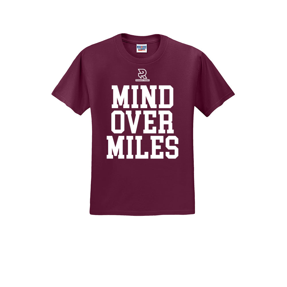 MIND OVER MILES (White) - Short Sleeve Cotton Tee