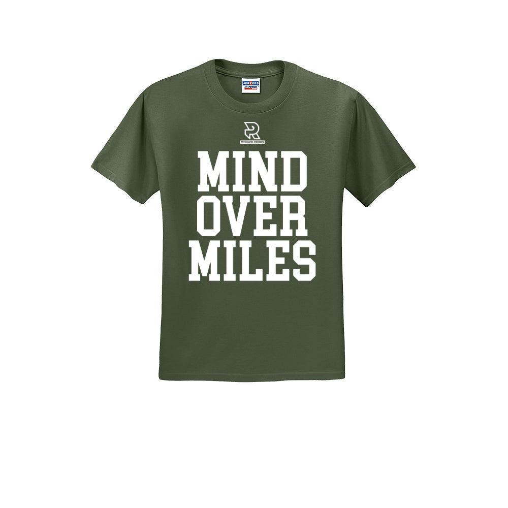 MIND OVER MILES (White) - Short Sleeve Cotton Tee