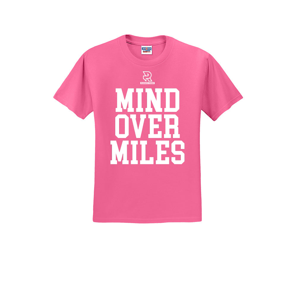 MIND OVER MILES (White) - Short Sleeve Cotton Tee
