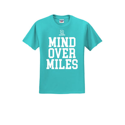 MIND OVER MILES (White) - Short Sleeve 50/50 Tee