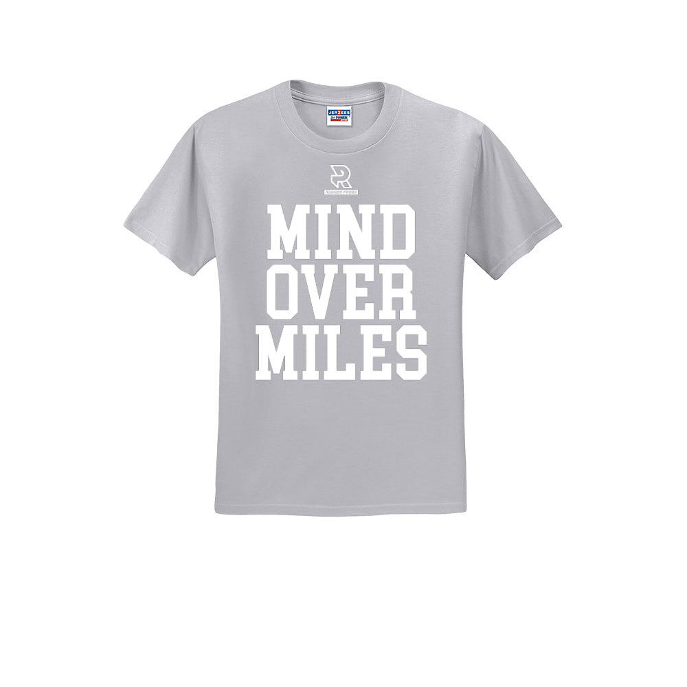 MIND OVER MILES (White) - Short Sleeve Cotton Tee