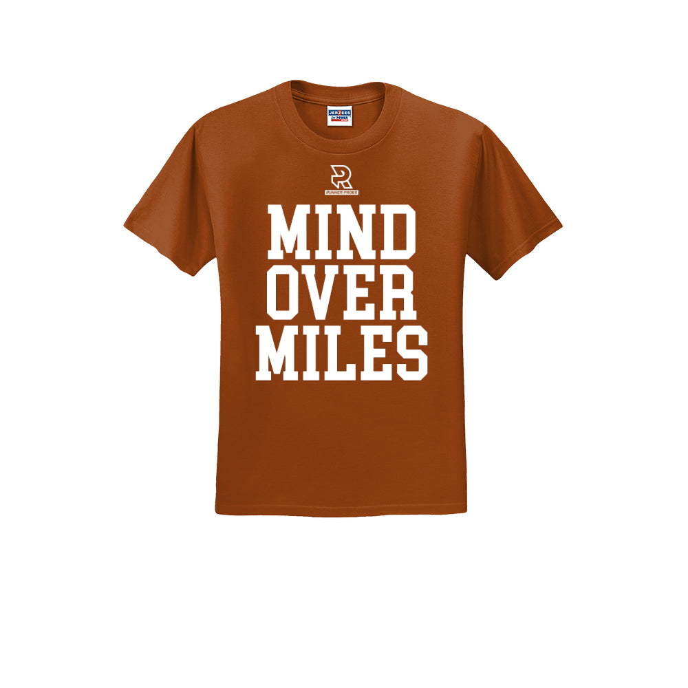 MIND OVER MILES (White) - Short Sleeve 50/50 Tee