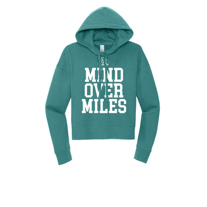 MIND OVER MILES (White) - Womens Fleece Hoodie