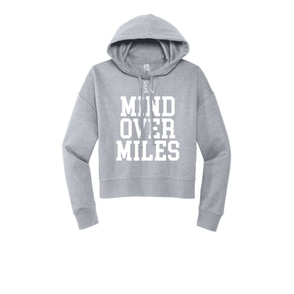 MIND OVER MILES (White) - Womens Fleece Hoodie