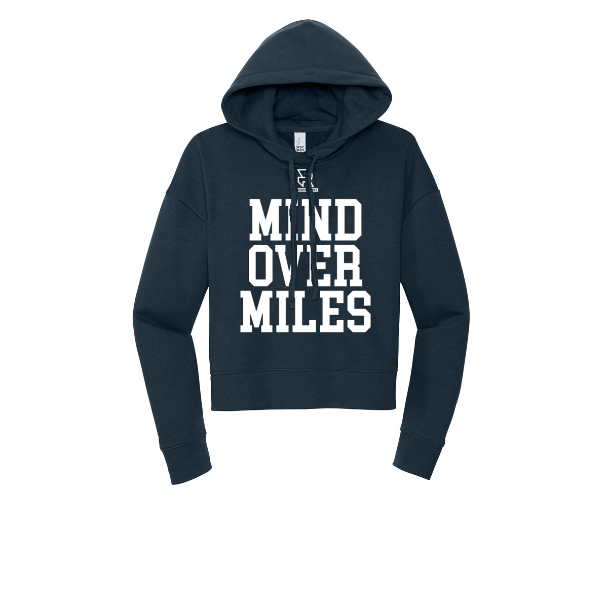MIND OVER MILES (White) - Womens Fleece Hoodie