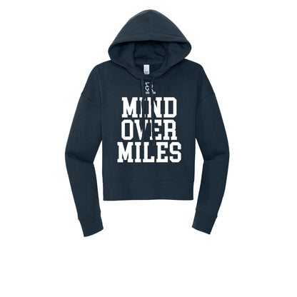 MIND OVER MILES (White) - Womens Fleece Hoodie