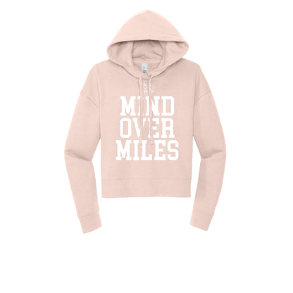 MIND OVER MILES (White) - Womens Fleece Hoodie