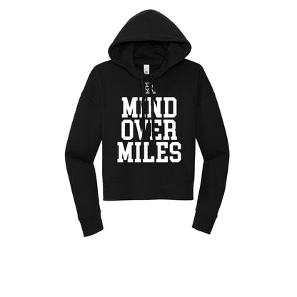 MIND OVER MILES (White) - Womens Fleece Hoodie