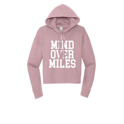 MIND OVER MILES (White) - Womens Fleece Hoodie