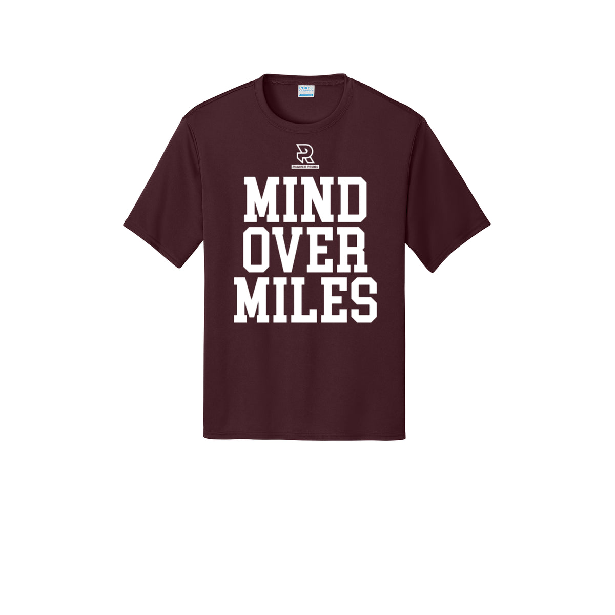 MIND OVER MILES (White) - Short Sleeve Performance Tee