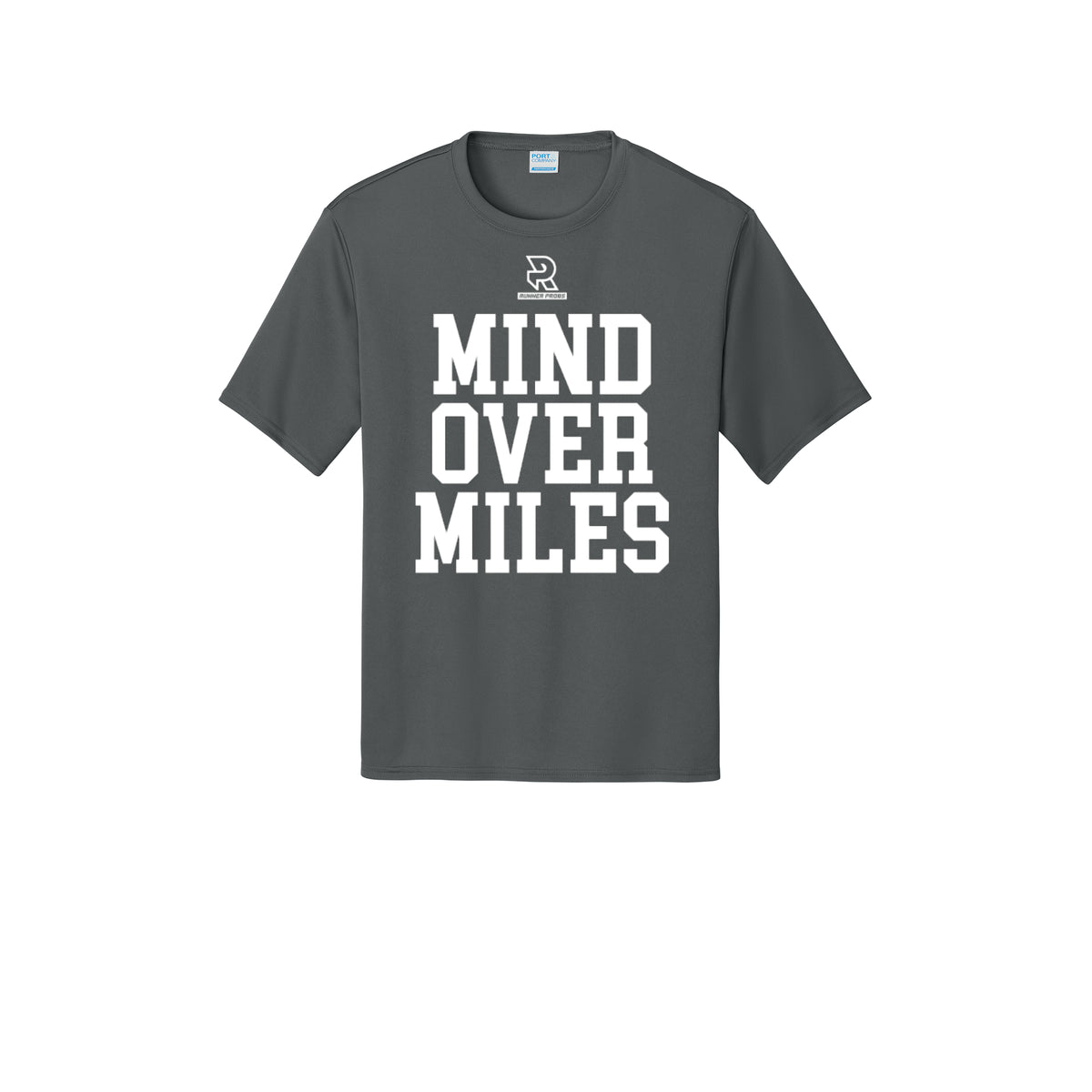 MIND OVER MILES (White) - Short Sleeve Performance Tee