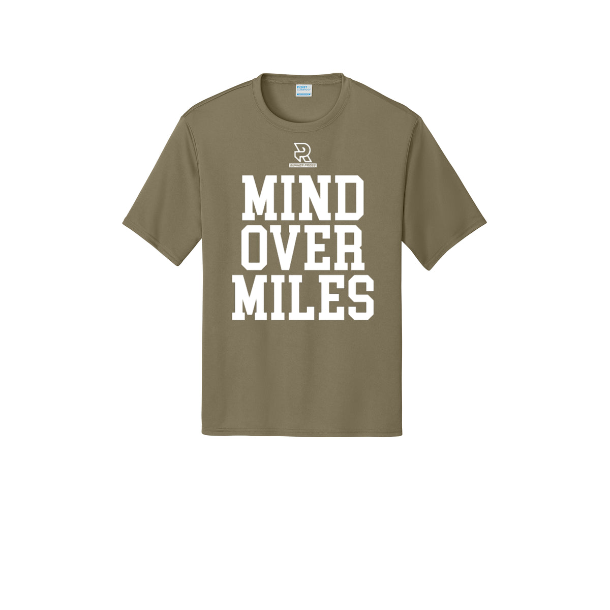 MIND OVER MILES (White) - Short Sleeve Performance Tee