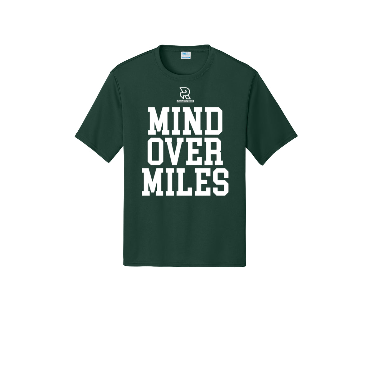 MIND OVER MILES (White) - Short Sleeve Performance Tee