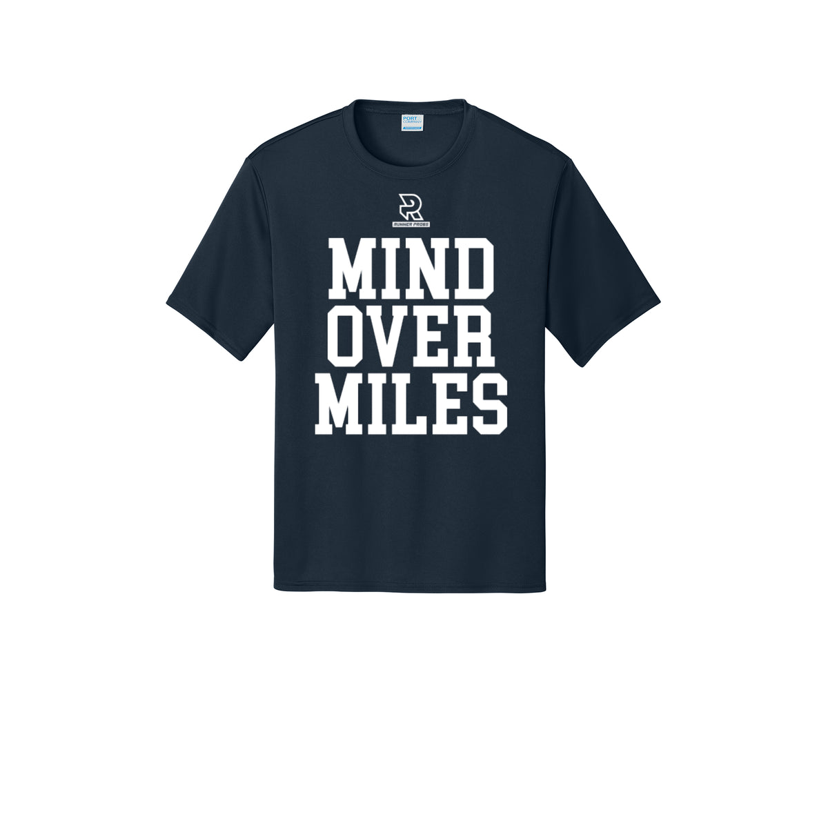 MIND OVER MILES (White) - Short Sleeve Performance Tee