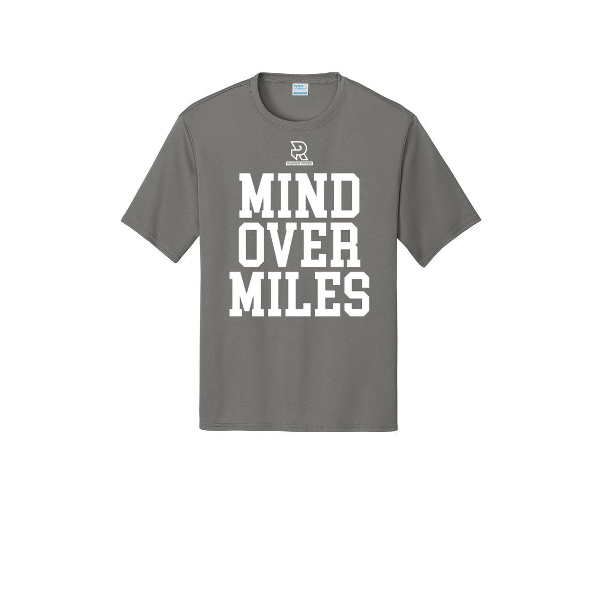 MIND OVER MILES (White) - Short Sleeve Performance Tee